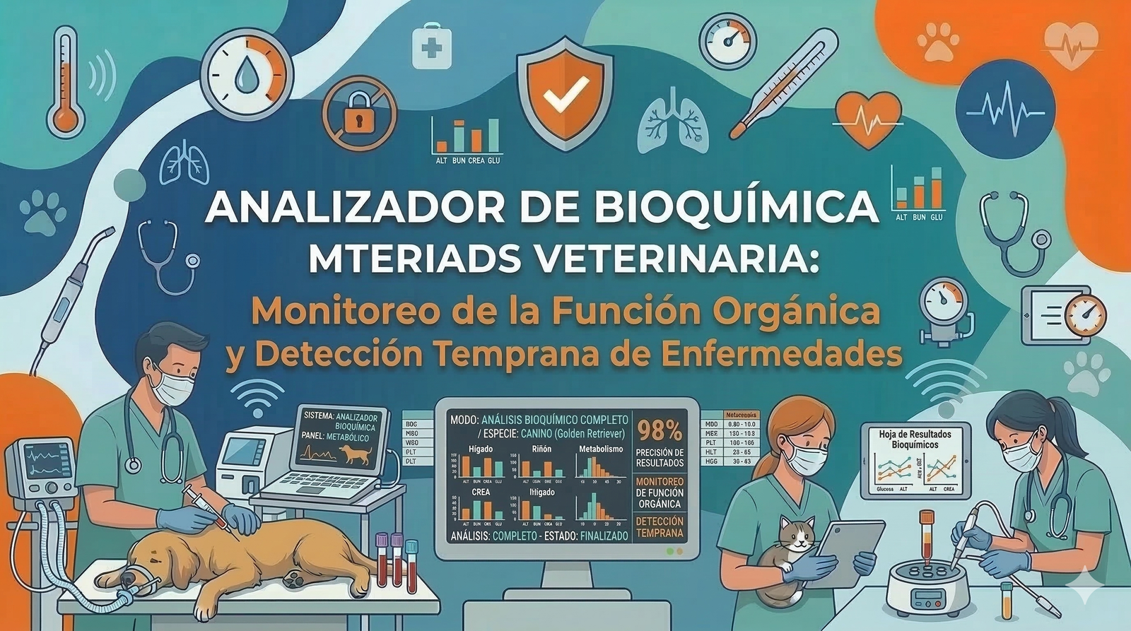 Analizador de Bioquímica Veterinaria: Monitoreo de la Función Orgánica y Detección Temprana de Enfermedades