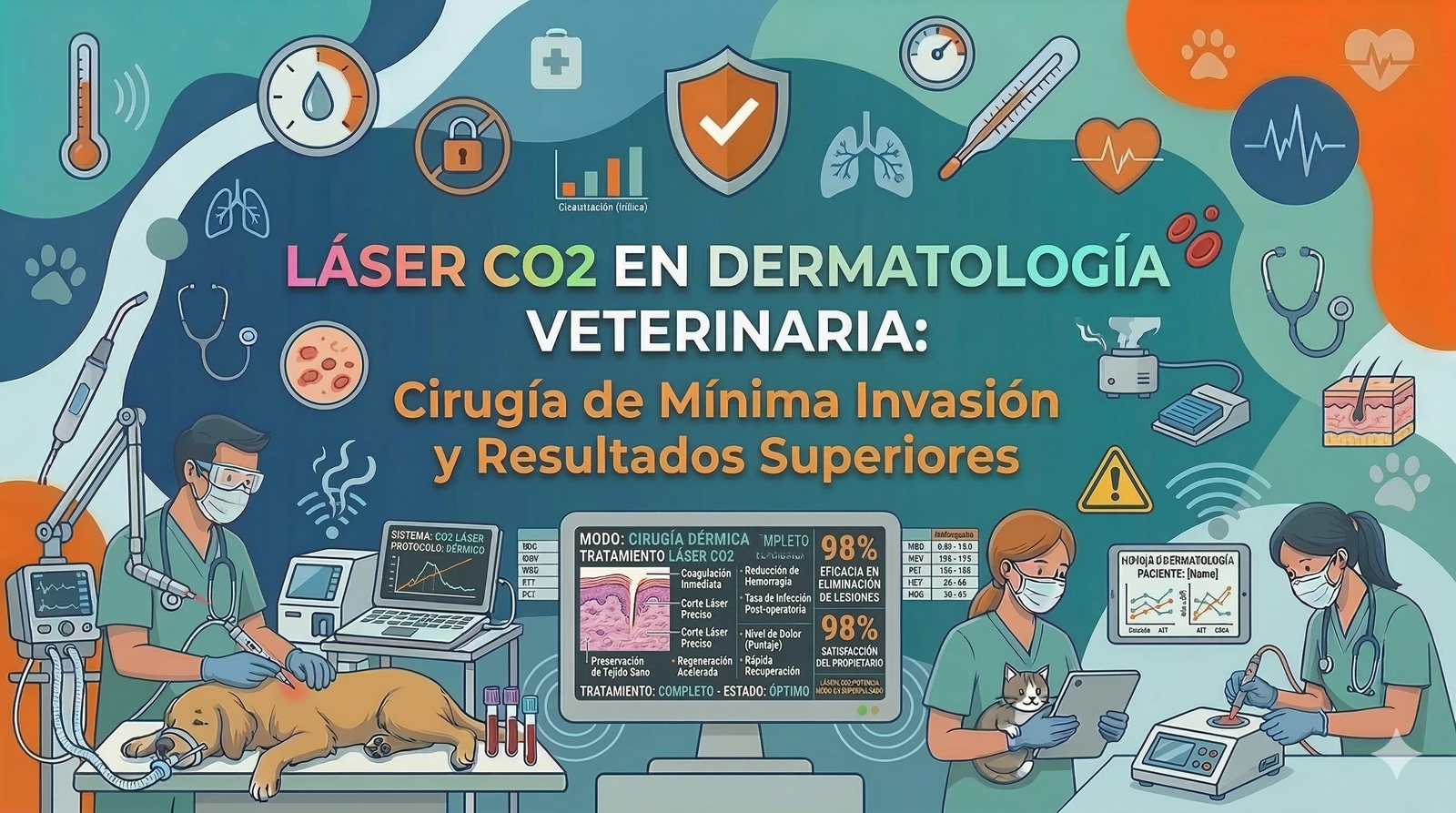 Láser CO2 en Dermatología Veterinaria: Cirugía de Mínima Invasión y Resultados Superiores