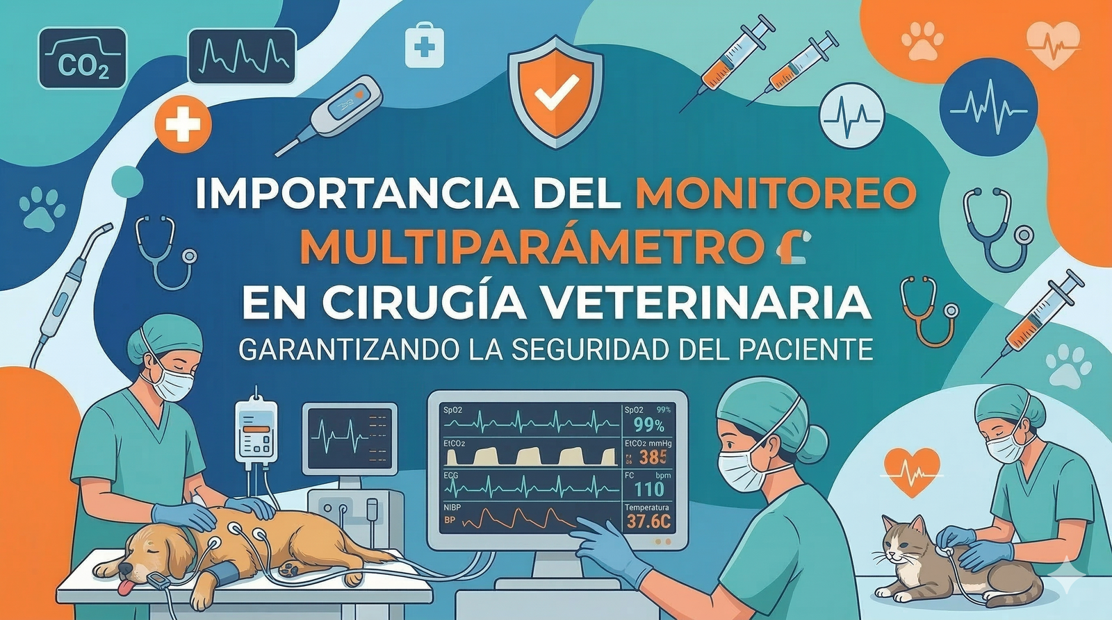Importancia del Monitoreo Multiparámetro en Cirugía Veterinaria: Garantizando la Seguridad del Paciente