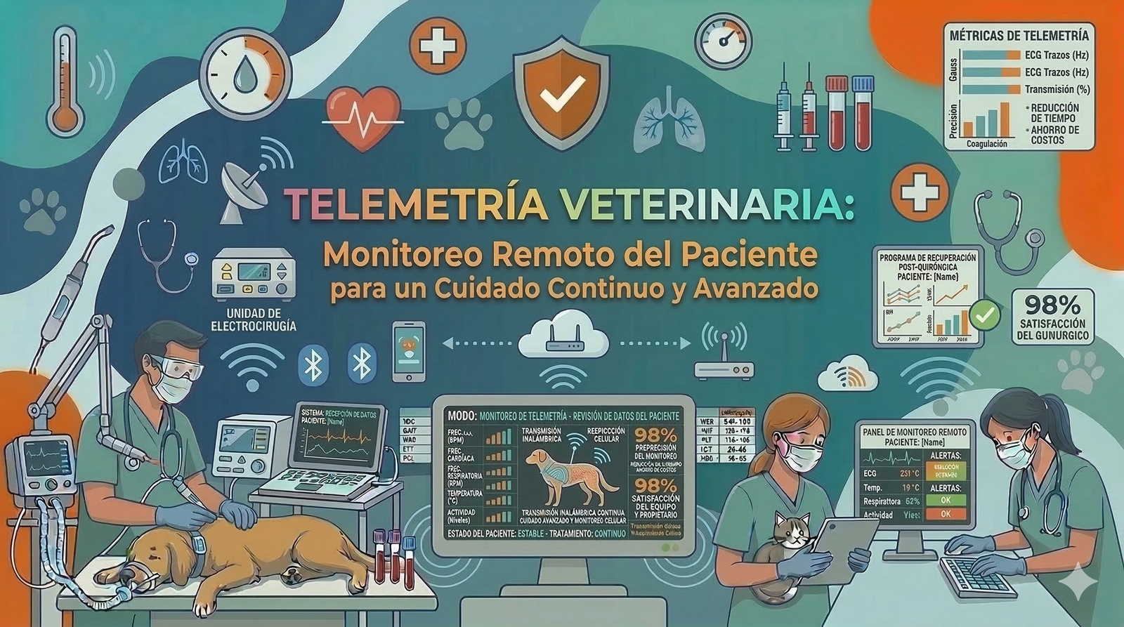 Telemetría Veterinaria: Monitoreo Remoto del Paciente para un Cuidado Continuo y Avanzado